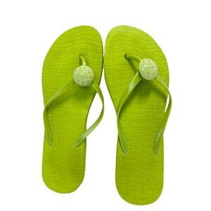Lindsay Phillips Lime Green Switch Flop Flip Flop Size 10